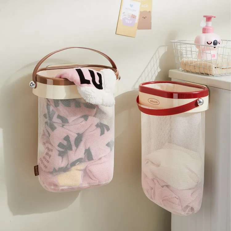 诺室吸盘脏衣篓家用高颜值脏衣篮收纳筐卫生间洗衣篮可拆卸网袋