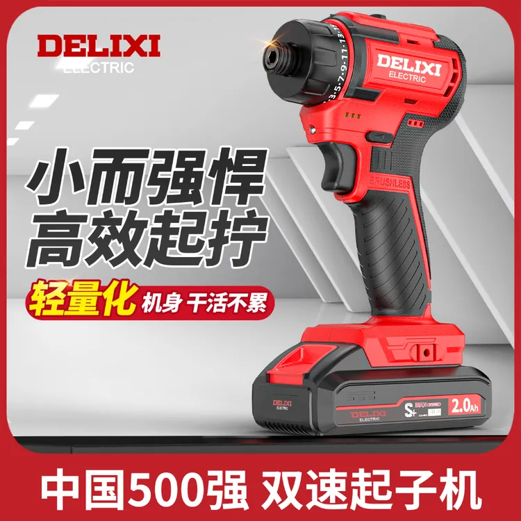 德力西电气无刷起子机21v双速扭力批电起子家用电动电钻电动工具