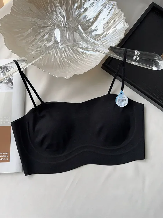 超薄无痕云感美背内衣大胸显小防凸点防走光防下垂抹胸舒适