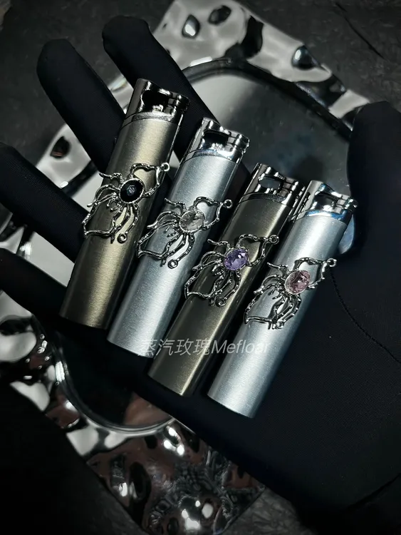 【蒸汽玫瑰】“蜘蛛”原创手作打火机防风粉火焰可充气情侣闺蜜礼物