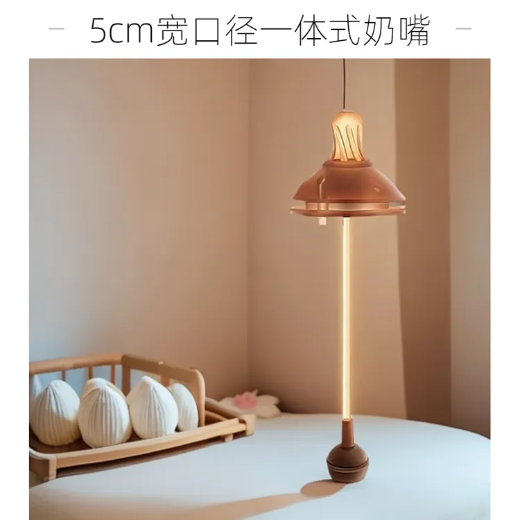 宽口径液态硅胶一体式奶嘴超软爱得利贝适邦奶瓶通用婴儿吸管奶嘴