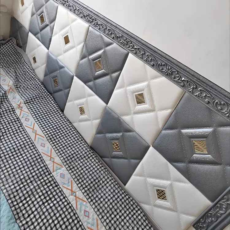 3d立体软包墙贴卧室床头防撞靠垫炕围贴自粘电视墙背景墙装饰墙纸