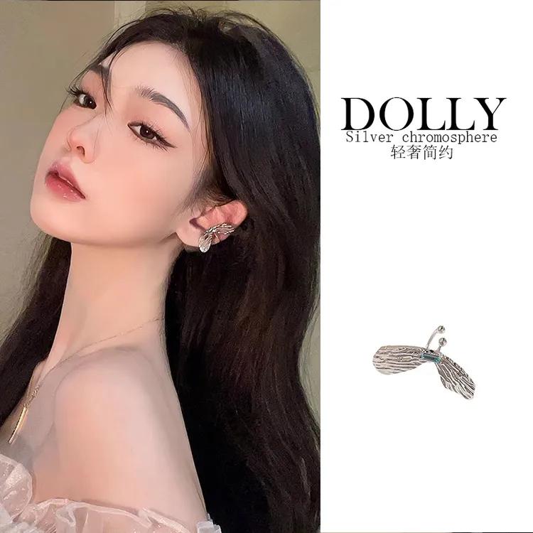 合金耳饰 Dolly甜酷风耳骨夹蝴蝶无耳洞耳夹女小众高级感精灵耳饰