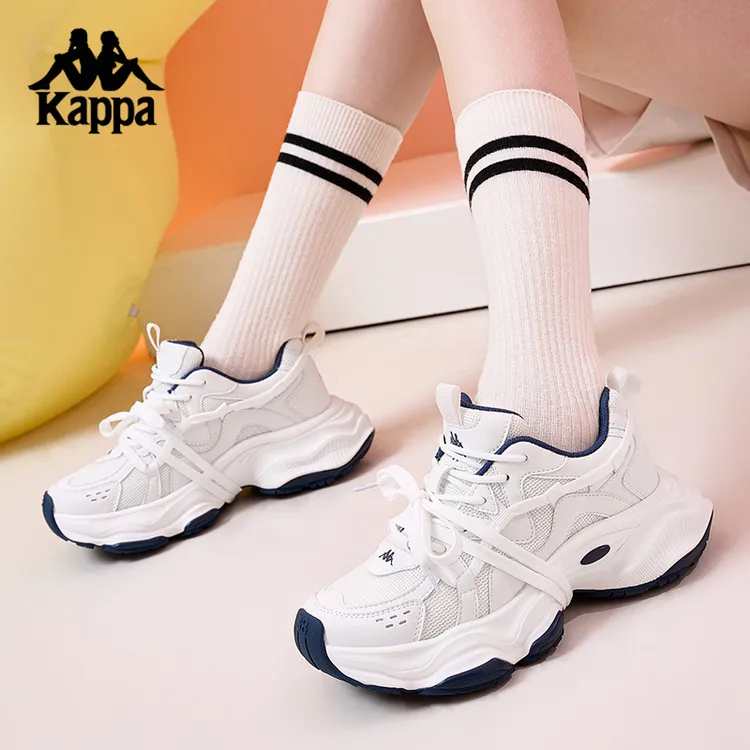 Kappa背靠背秋季新款厚底老爹鞋增高休闲鞋百搭运动鞋K0E45MC37CJ