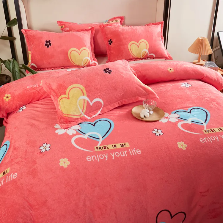 法兰绒被套双面珊瑚绒单件学生冬季法莱绒加绒加厚保暖单双人被罩