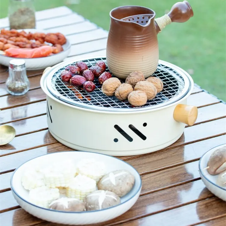 户外烤炉围炉煮茶烤火炉无烟便携套装室内家用碳烧盆炭器具全套