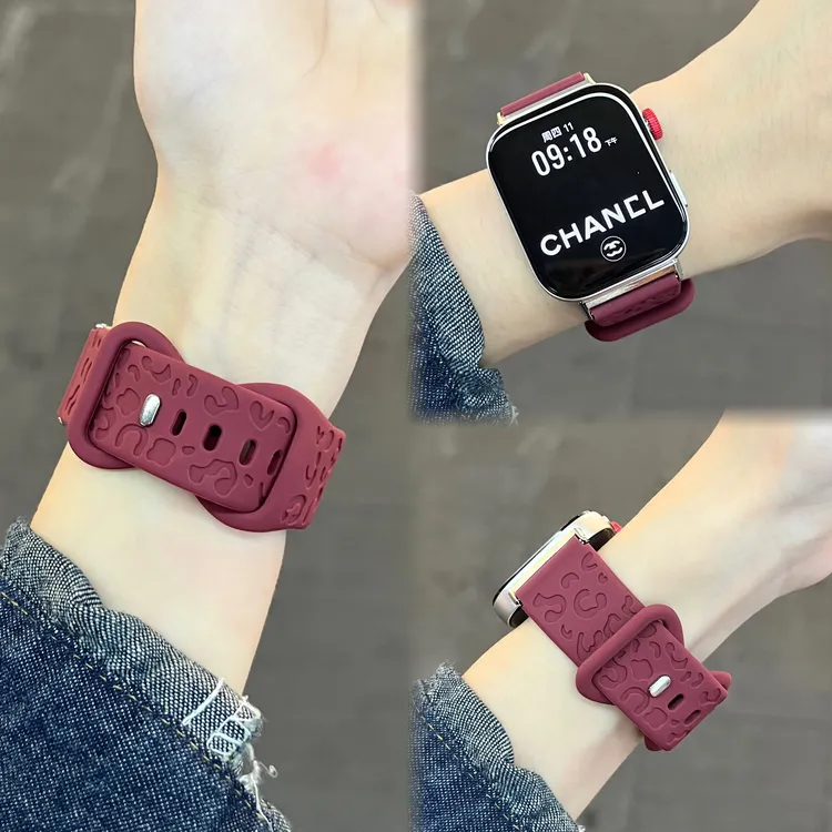 适用华为fit3手表表带猫爪纹硅胶男女款透气华为watchfit2表带fit