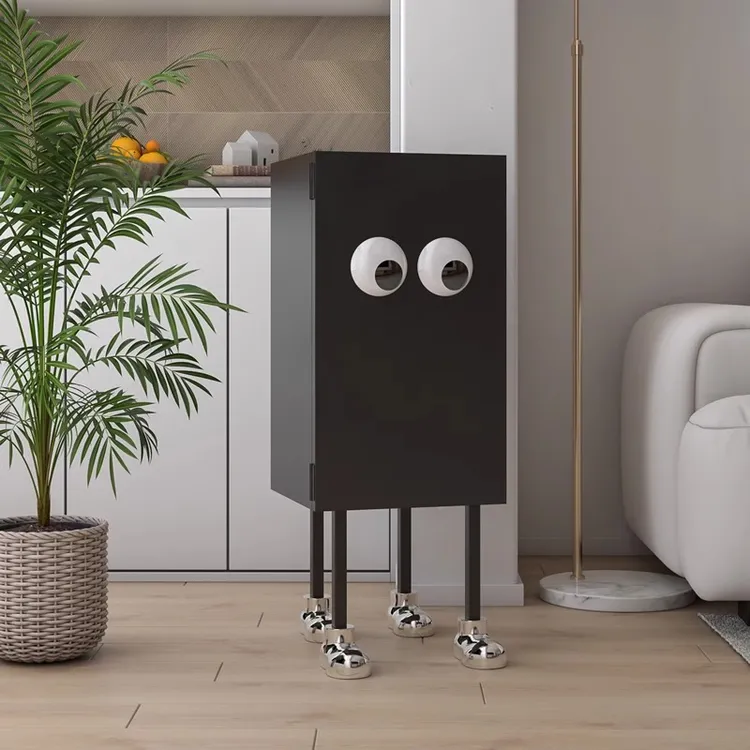 破浪潮设计师童趣长脚怪小柜子趣味斗柜收纳边柜小众创意沙发边柜