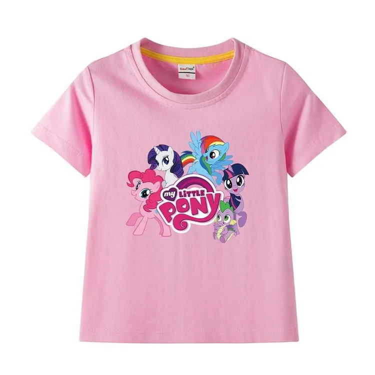 小马宝莉女童T恤短袖纯棉夏装新款卡通儿童夏季中小童半袖上