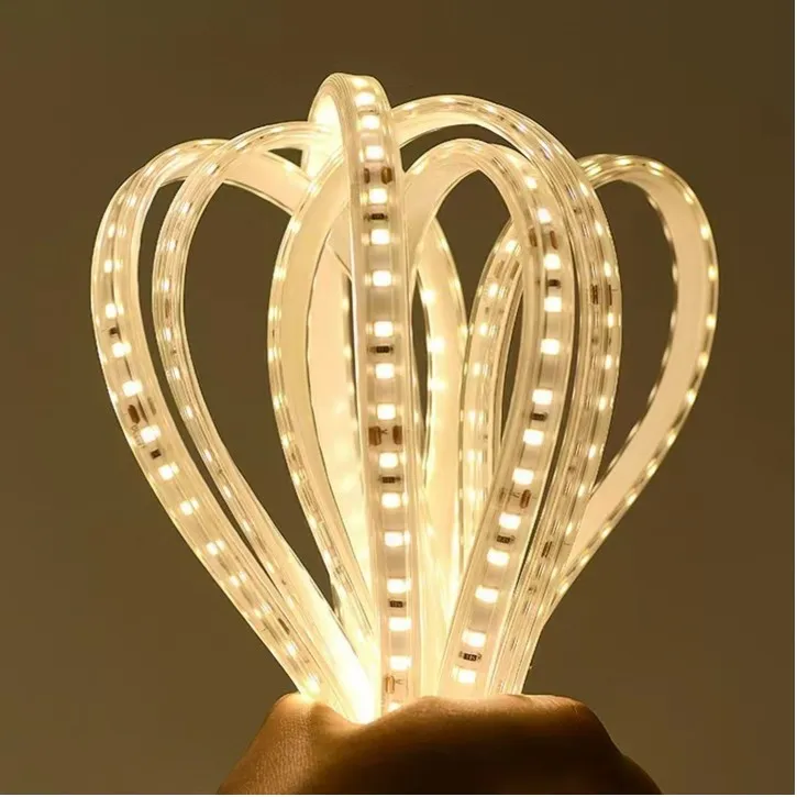 【新品高亮灯带】太阳能高亮户外灯带户外防水低压光伏板灯带装饰灯