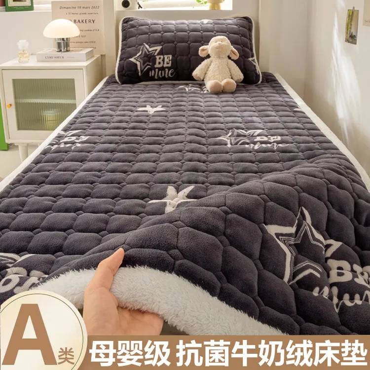 A类牛奶珊瑚绒床垫褥子软垫家用卧室毛毯铺床褥垫被学生宿舍