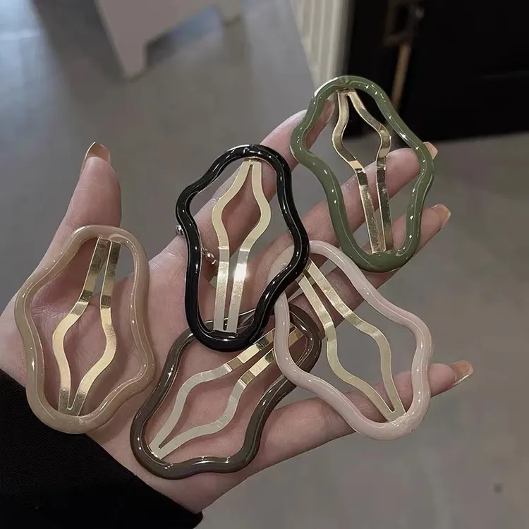 气质百搭云朵镂空发夹女后脑勺刘海前额侧边夹碎发卡夏季bb夹子