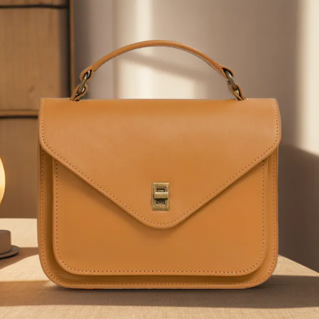 【闺宿】植鞣头层牛皮真皮文艺女包单肩包包女款2024新款百搭斜跨