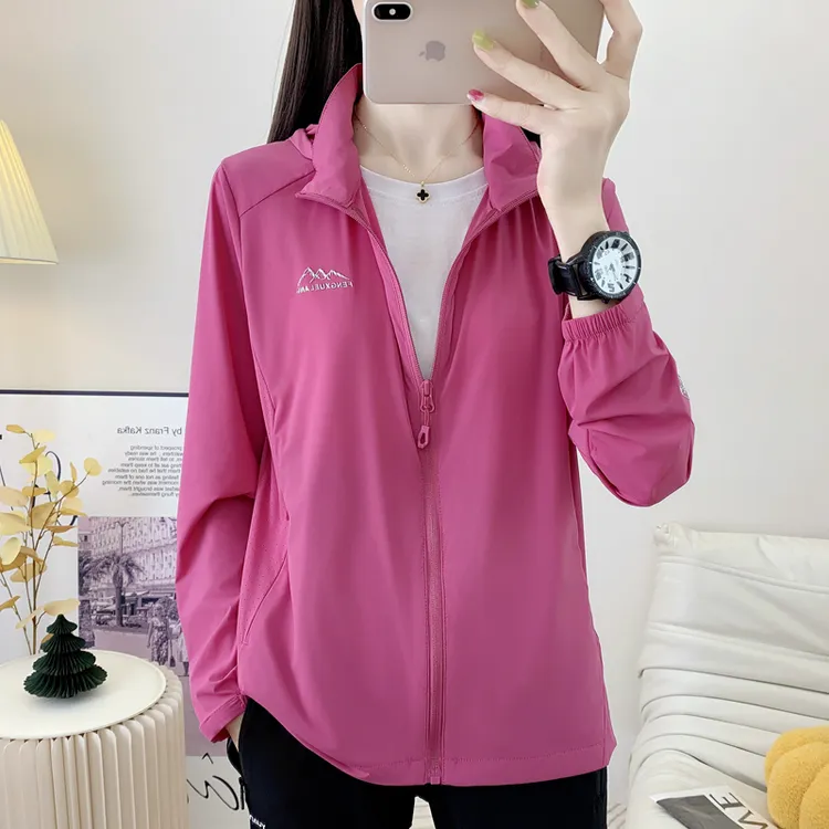 5502夏季防紫外线男女冰丝防晒衣轻薄透气户外防晒服外套皮肤衣薄