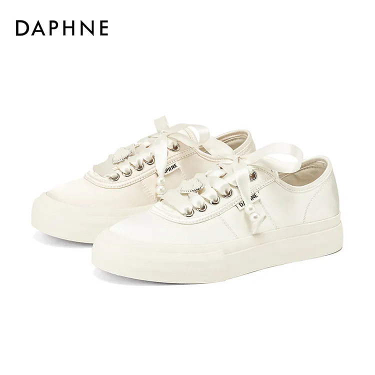 【达芙妮】人气爆款时尚休闲鞋夏季小众百搭低帮舒适软底跟高3.5D