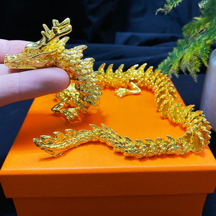 新年龙年可活动中国龙家居麒麟风水摆件办公桌车载茶桌工艺龙摆件