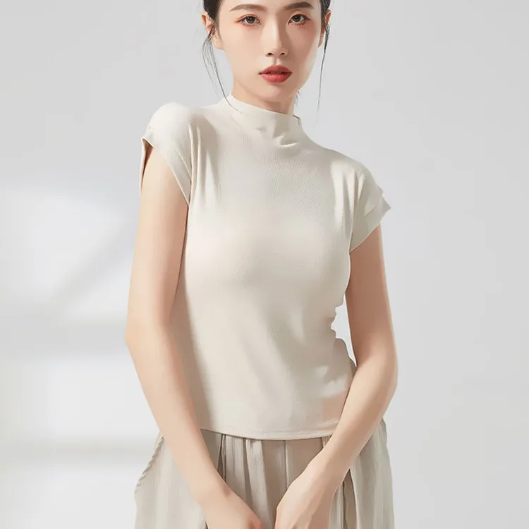 现代舞上衣古典舞夏季练功服中国舞服装女款立领短袖舞蹈衣服新款