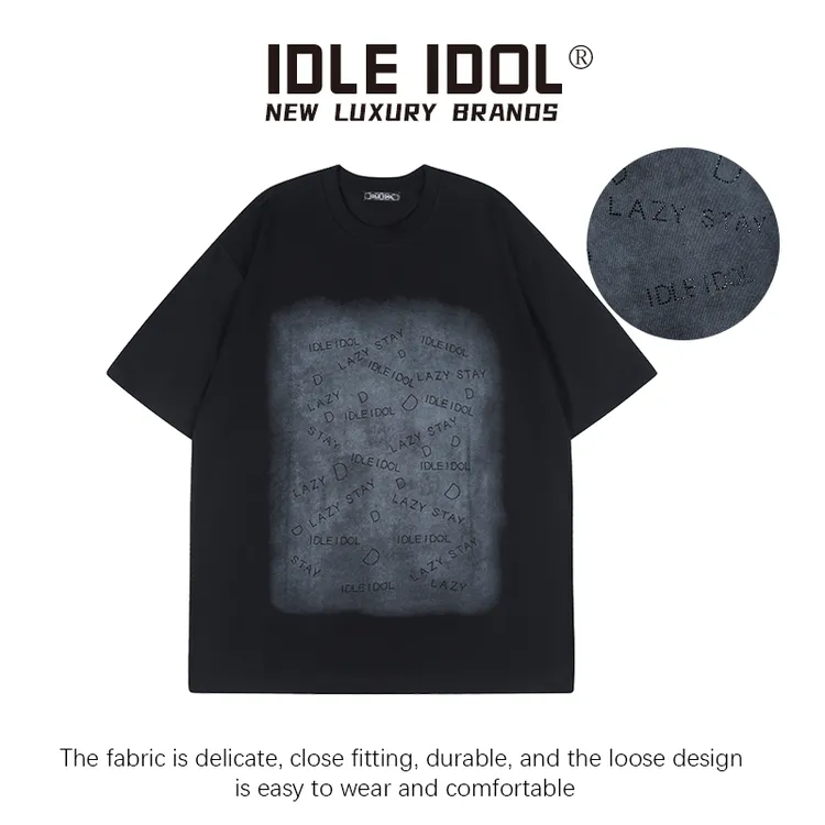 黑钻渐隐情侣T恤百搭宽松圆领男装秋季款爆款2025新款