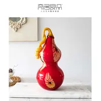 【奇居之乡清】工艺品琉璃葫芦/福录瓶摆件红色LSA-61