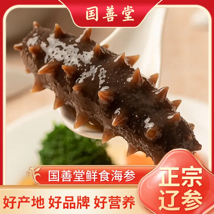 国善堂大连即食海参7-9头辽刺参500g