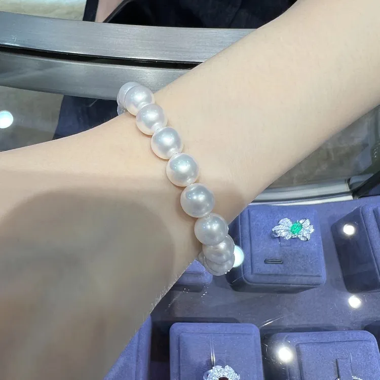 【D2】淡水无核珍珠手链7.5-8mm弹力绳