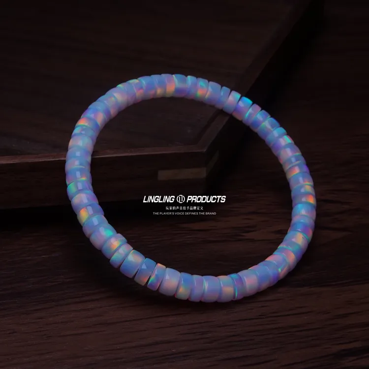 合成/培育人工欧珀流光碎片6mm-新纪元文玩单圈叠戴手串【京瓷料】