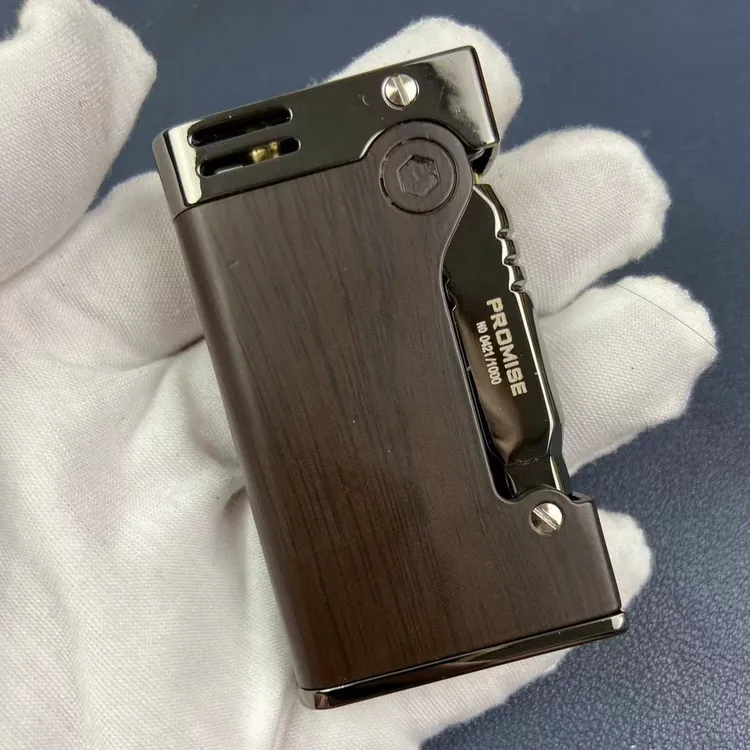 百诺/PROMISE新款侧按压复古煤油打火机高档创意纯手工个性经典