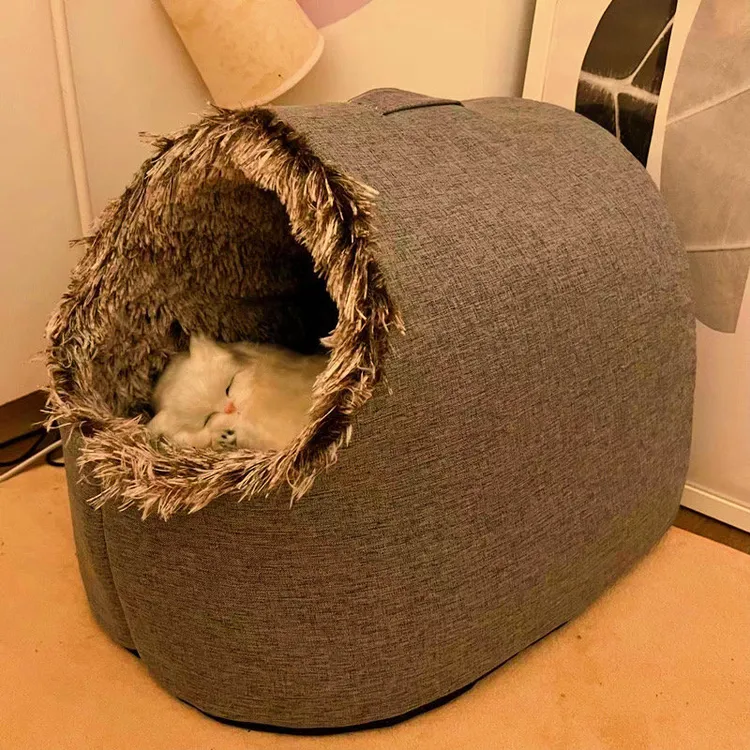 猫窝冬季保暖冬天加厚猫床猫咪房子型全封闭冬款大号四季通用可洗