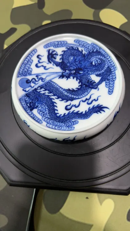 青花实芯壶承干泡杯垫陶瓷纯手工龙纹茶具茶道全手工