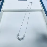 （微笑链）8mm淡水珍珠项链s925银镶嵌百搭简约时尚