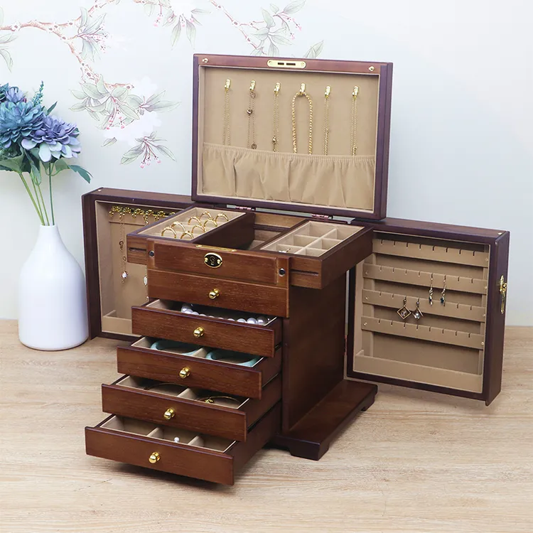 首饰盒/箱 2025新款高档国风精致奢华放金银首饰收纳盒可放手镯