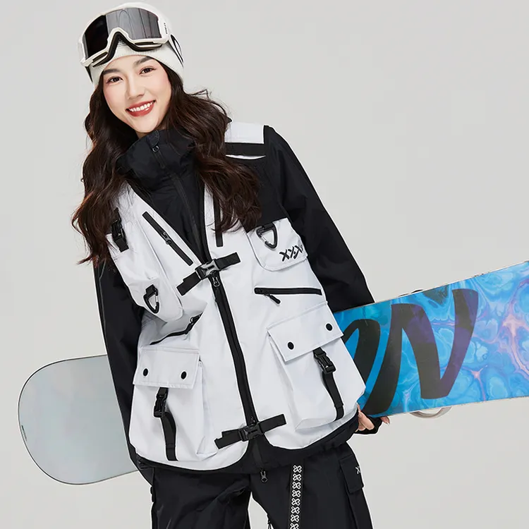 XXXsnow单板滑雪马甲背心野雪坎肩多功能平花外套机能战术户外衣