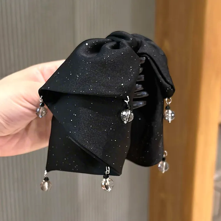 一帘幽梦蝴蝶结抓夹高级感显发量夹子头饰时尚发夹女后脑勺马尾夹