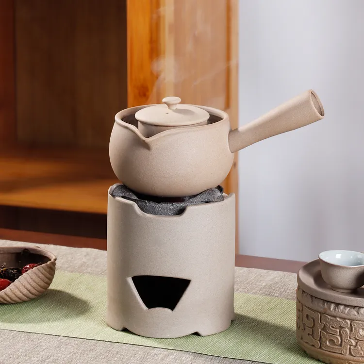 大城复古煮茶器乐章炭炉围炉煮茶炭炉煮茶壶套装木炭炉侧把壶明火