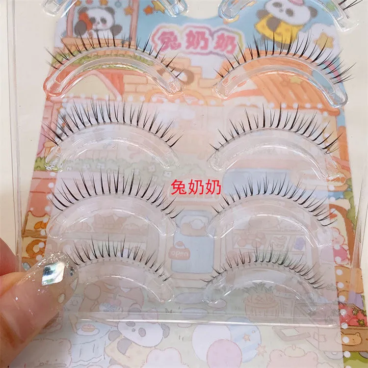 兔奶奶M115根根分明下睫毛一片式纯欲妈生假睫毛自然一条连体式