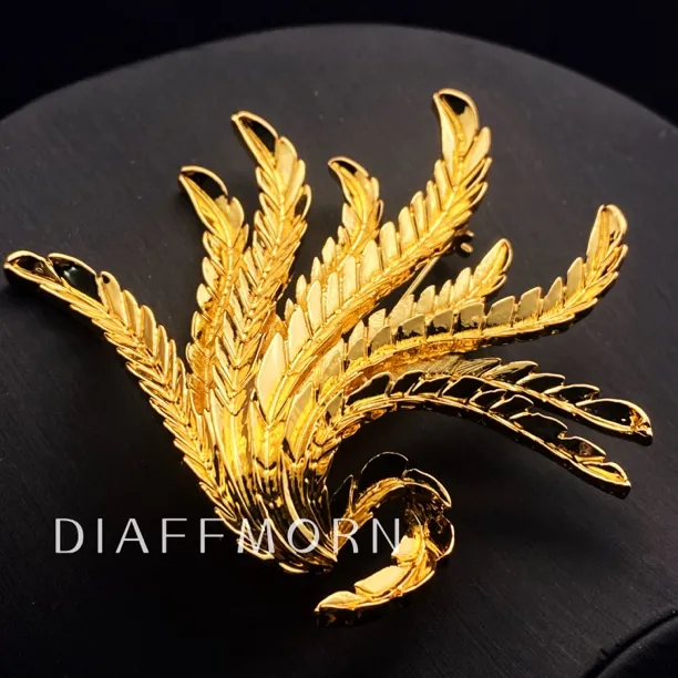 铜合金胸针 YinMan〖凤尾花〗重工复古大气ins高级胸针小众