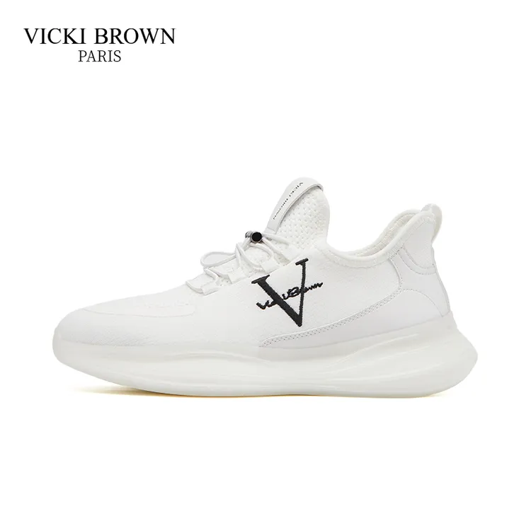 法国VICKI BROWN 刺绣透气网面鞋一脚蹬爆米花底轻便潮鞋VB76327