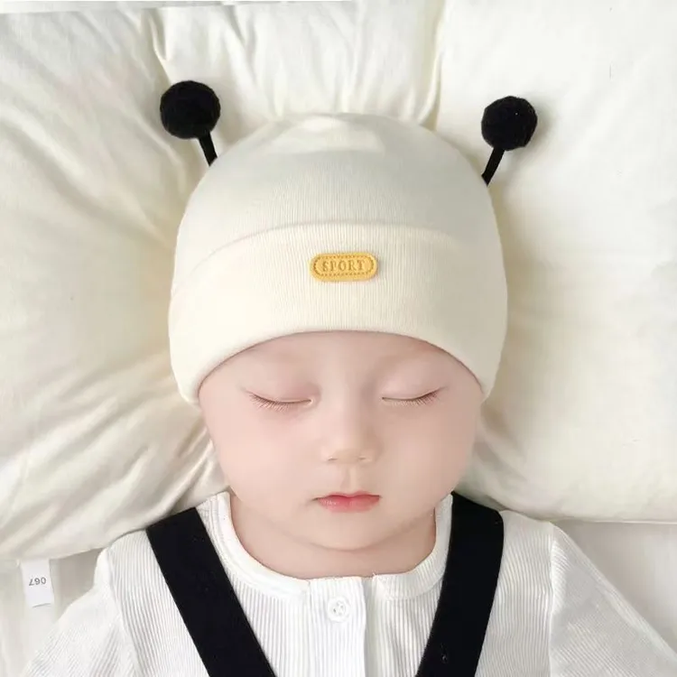 婴儿胎帽新生婴儿帽子秋季护囟门帽婴幼儿可爱男女宝宝帽子套头帽