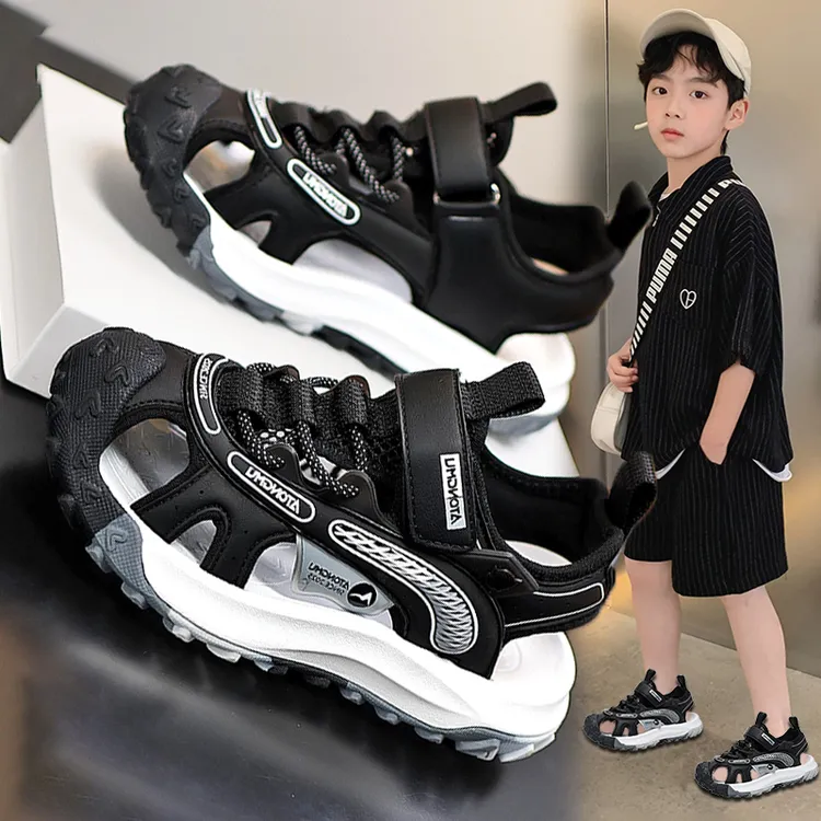 阿童木男童凉鞋2025夏款儿童运动鞋防滑中大童包头防水软底沙滩鞋