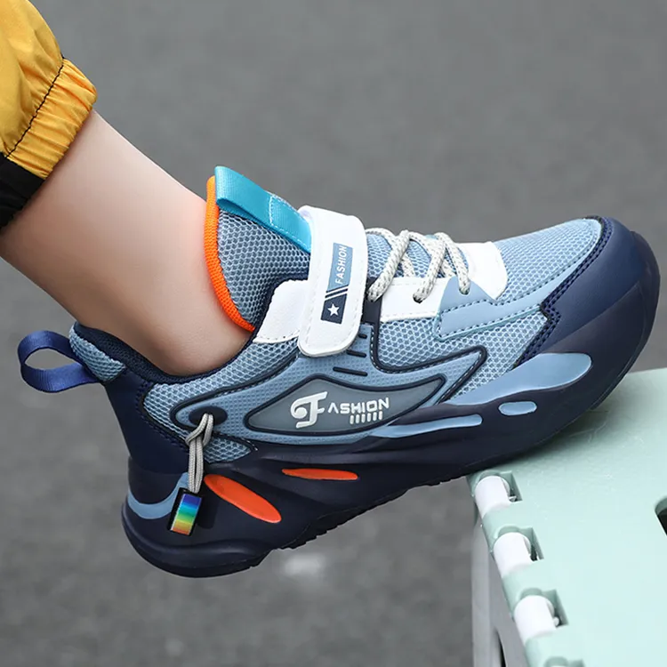 ABC男童鞋皮面防水儿童软底运动鞋秋冬款2024中大童男孩加绒棉鞋