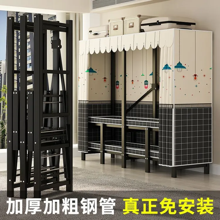 衣柜折叠免安装布衣柜折叠衣柜简易衣柜家用结实耐用钢架耐用衣橱