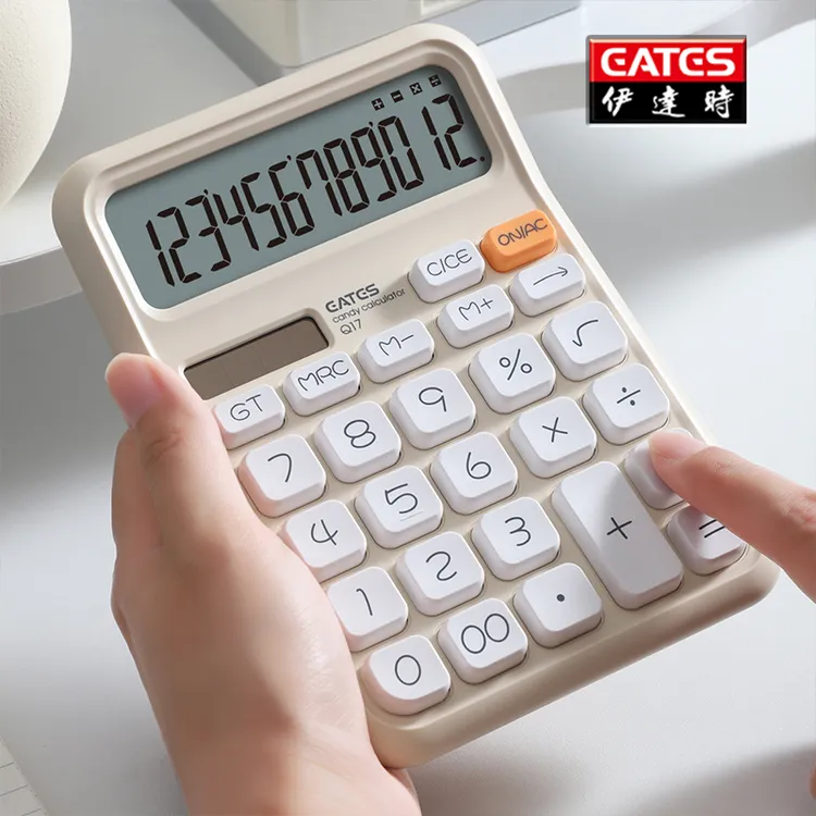 EATES/伊达时透明计算器带语音办公专用财务会计太阳能学生计算机