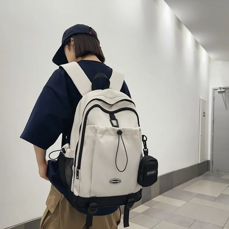 BAILIQI潮牌双肩包男大学生书包女高中初中生大容量电脑旅行背包