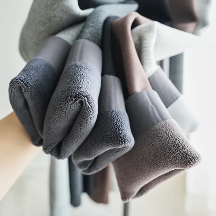 秋冬高腰棉质薄绒打底裤女可外穿瑜伽弹力修身大码加绒加厚保暖裤