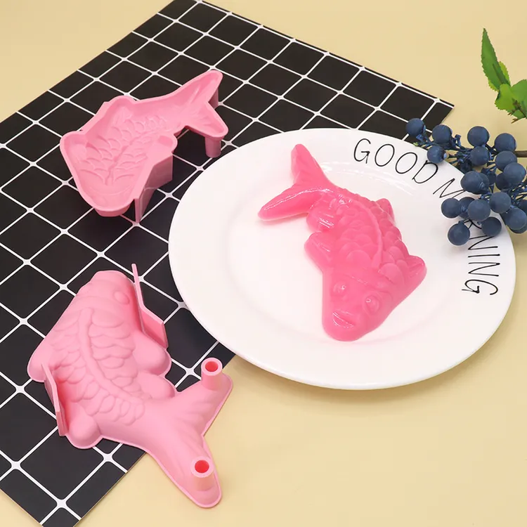 【御慕】立体馒头烘焙模具压花馒头锦鲤鱼小鱼鱼尾压模翻糖模具  