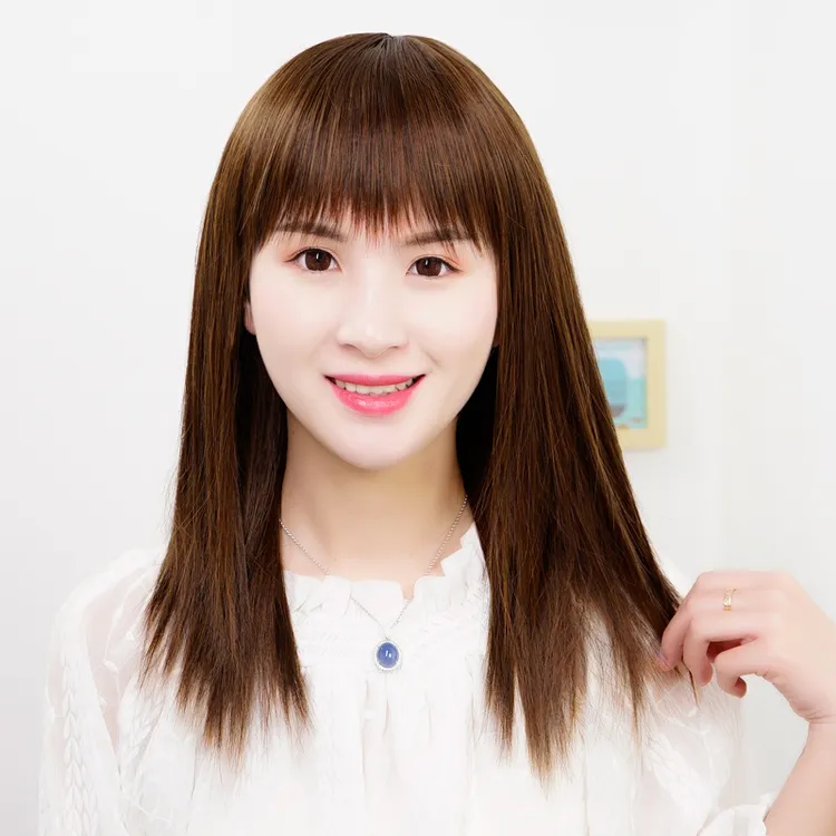 假发女长发全头套可扎圆脸光头气质减龄长直发妈妈款真发假发头套
