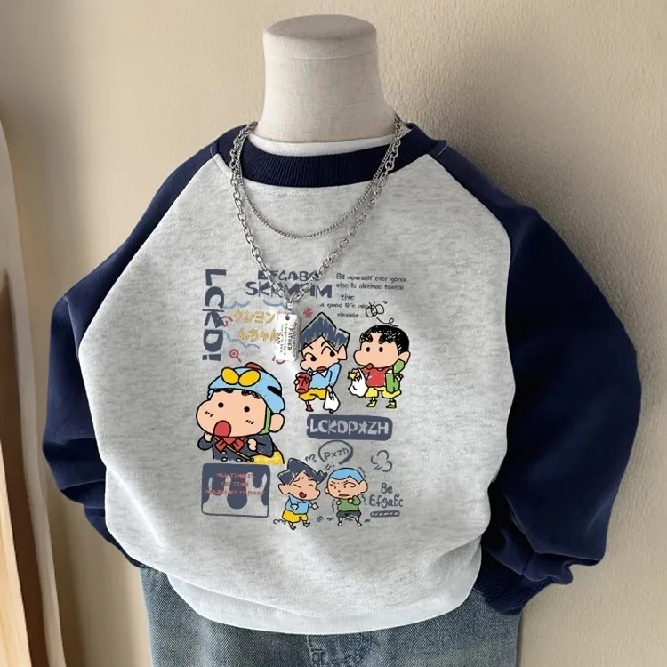 【高质量】男童春秋款卫衣小宝宝卡通动漫宽松潮牌长袖圆领洋气上衣