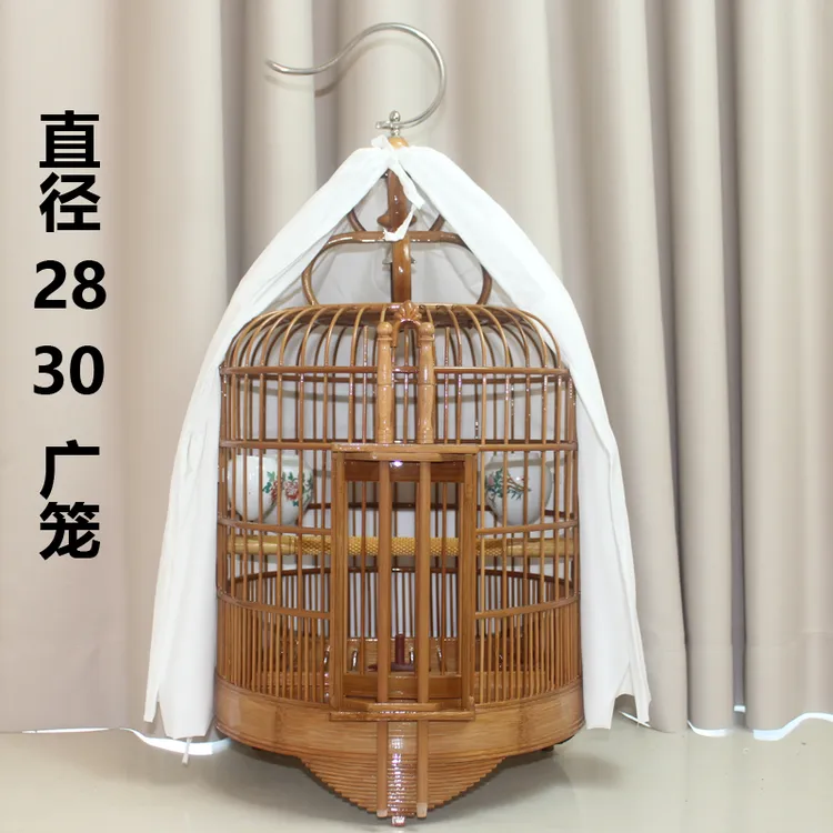 直径28 30广式鸟笼广西底画眉笼高级笼子广笼配件齐全老竹制作