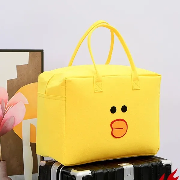 旅行包行李收纳袋大容量毛毡包出差待产包收纳袋假期行李袋手提包