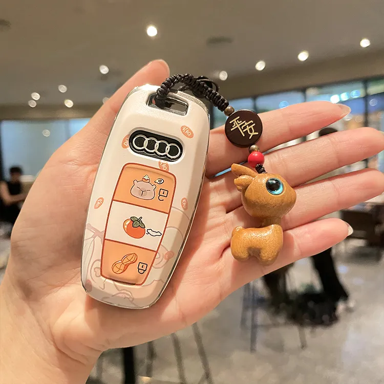 2025款奥迪a6l钥匙套a3车a3l壳a7a8l高端q7q8扣q4etron女q6包24款
